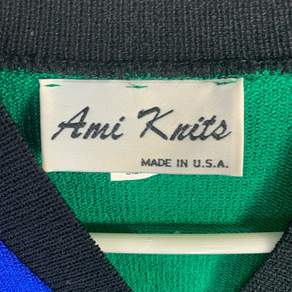 Vintage 80’s Ami Knits Primary Color Cardigan - Picture 4 of 6